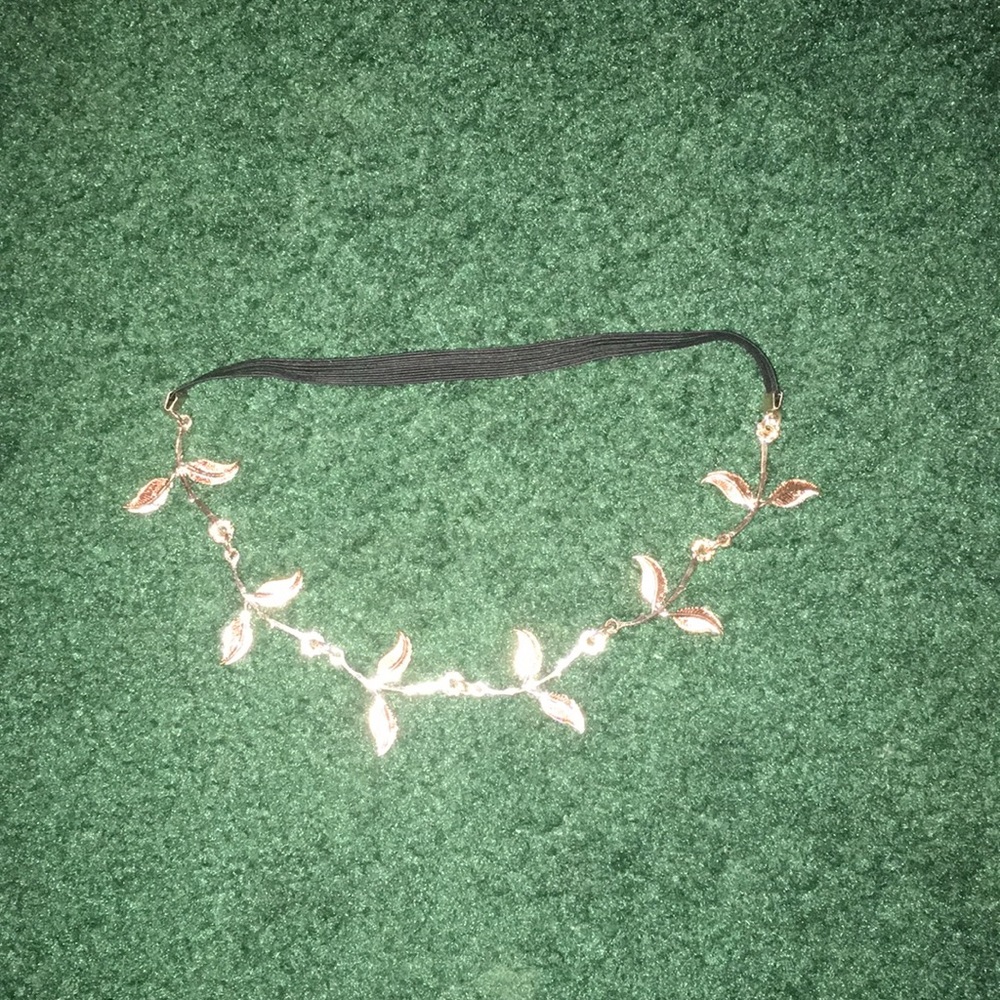 Kardashian Kollection gold leaf headband